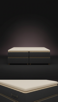 Modular Bed Base with Upholstered Panels