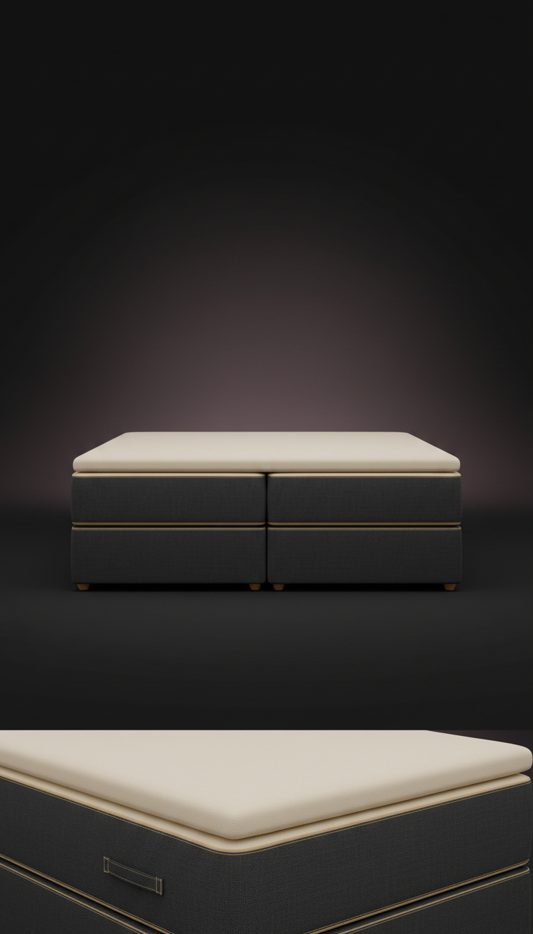 Modular Bed Base with Upholstered Panels