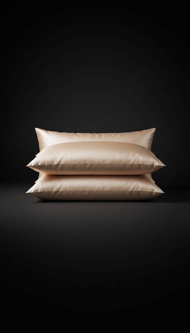 Champagne Blush Silk Pillow Duo