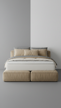 Modular Upholstered Bed Base Champagne Gold