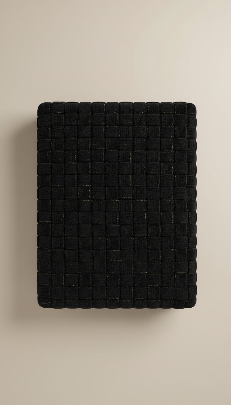 Luxury bedding protector in matte black and gold